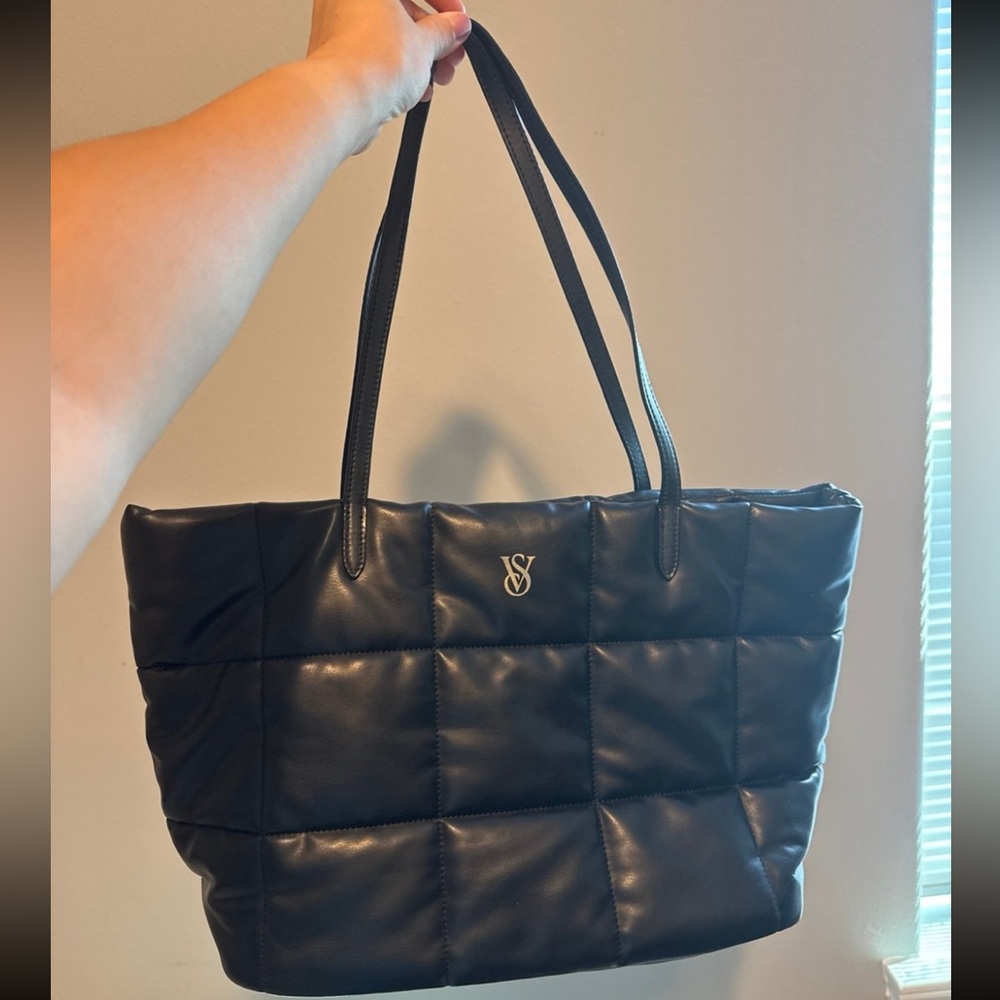 Victoria secret Black quilted tote bag